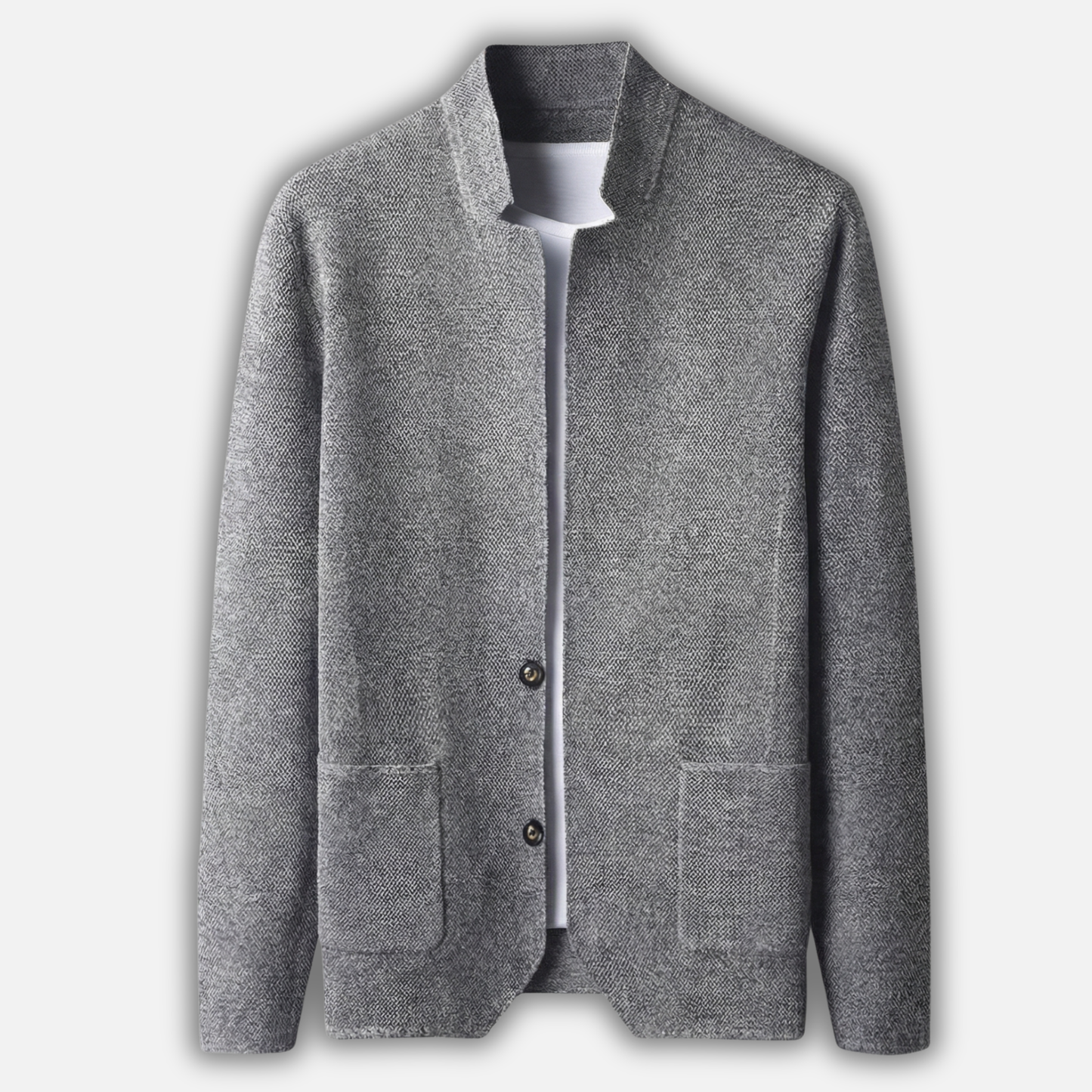 Cardigan de punto casual para hombres – Capa ligera con cierre de botones