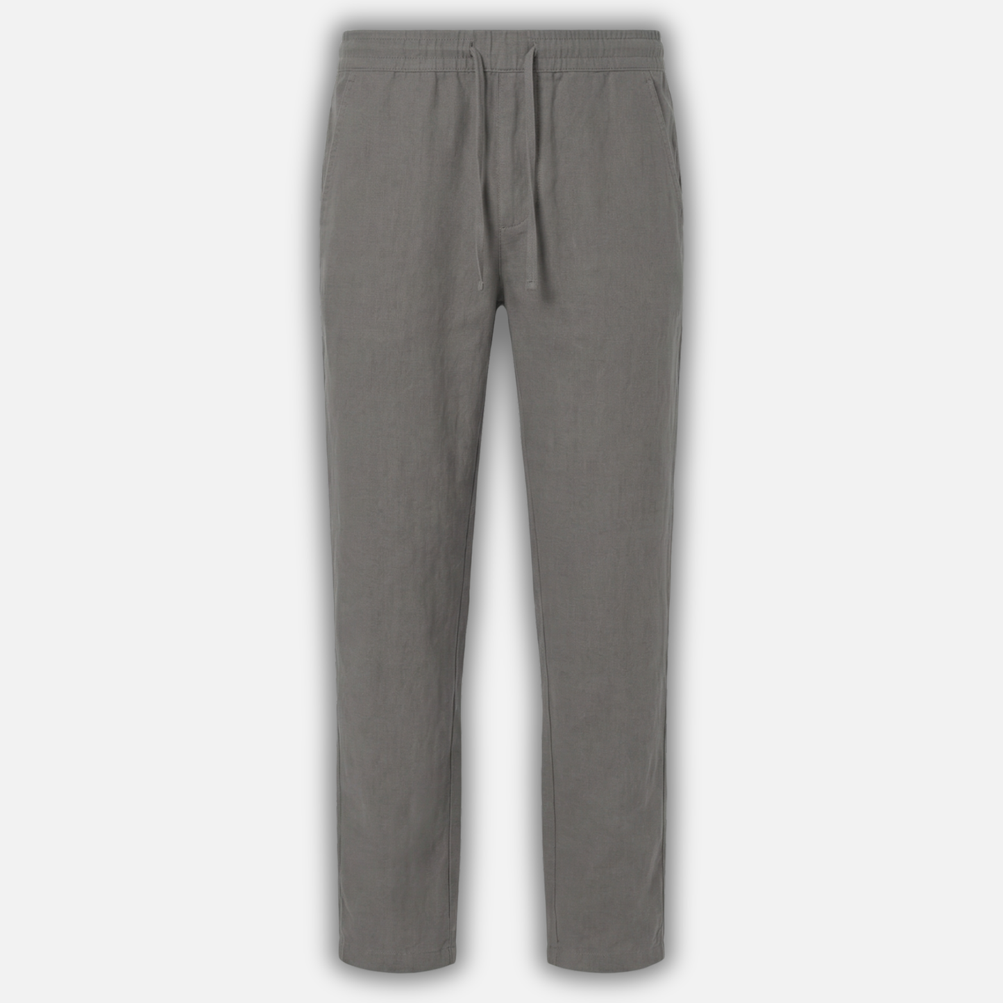 Pantalón de lino con cintura elástica y bolsillos laterales para hombre