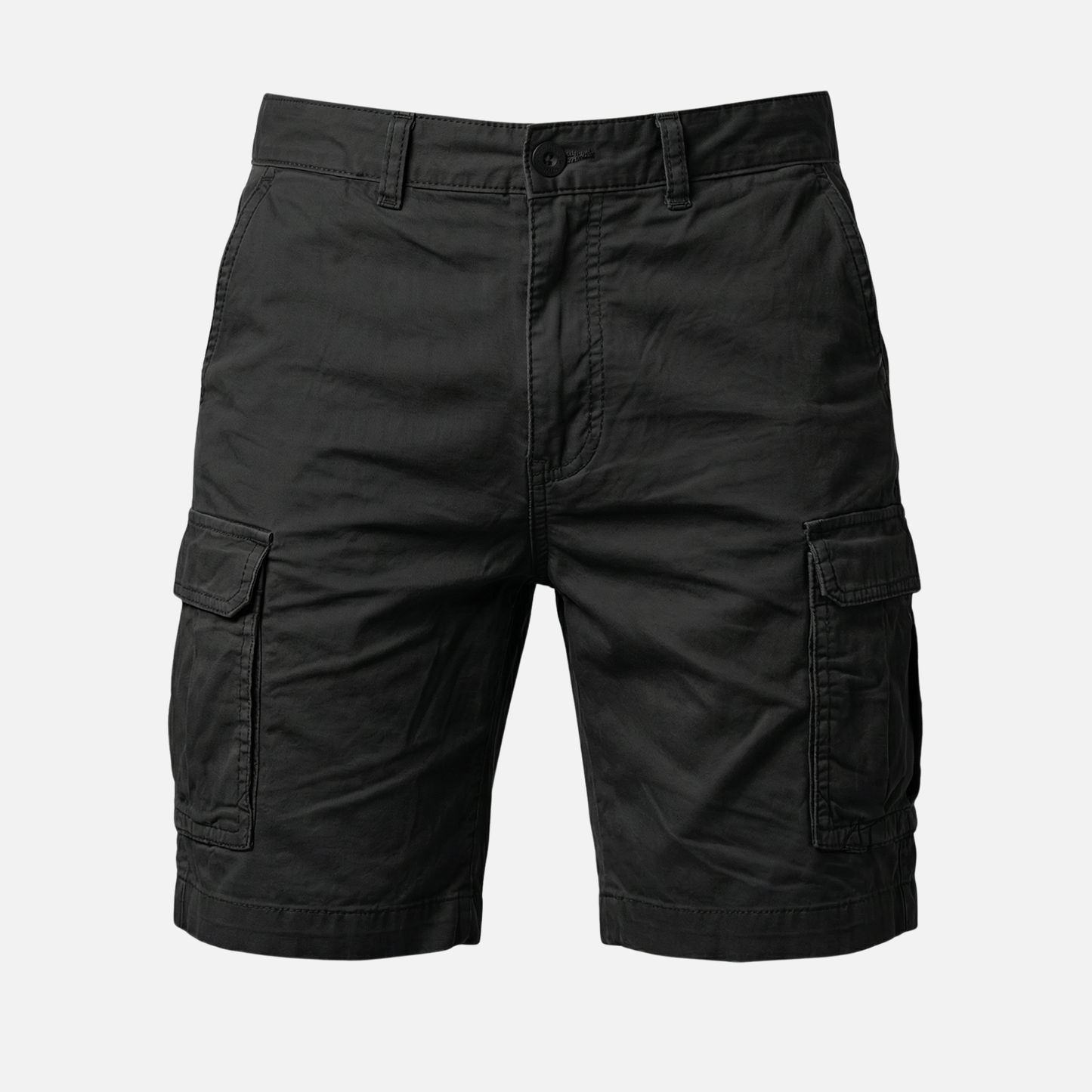 Shorts cargo de mezcla de algodón con corte locker y bolsillos laterales para hombre