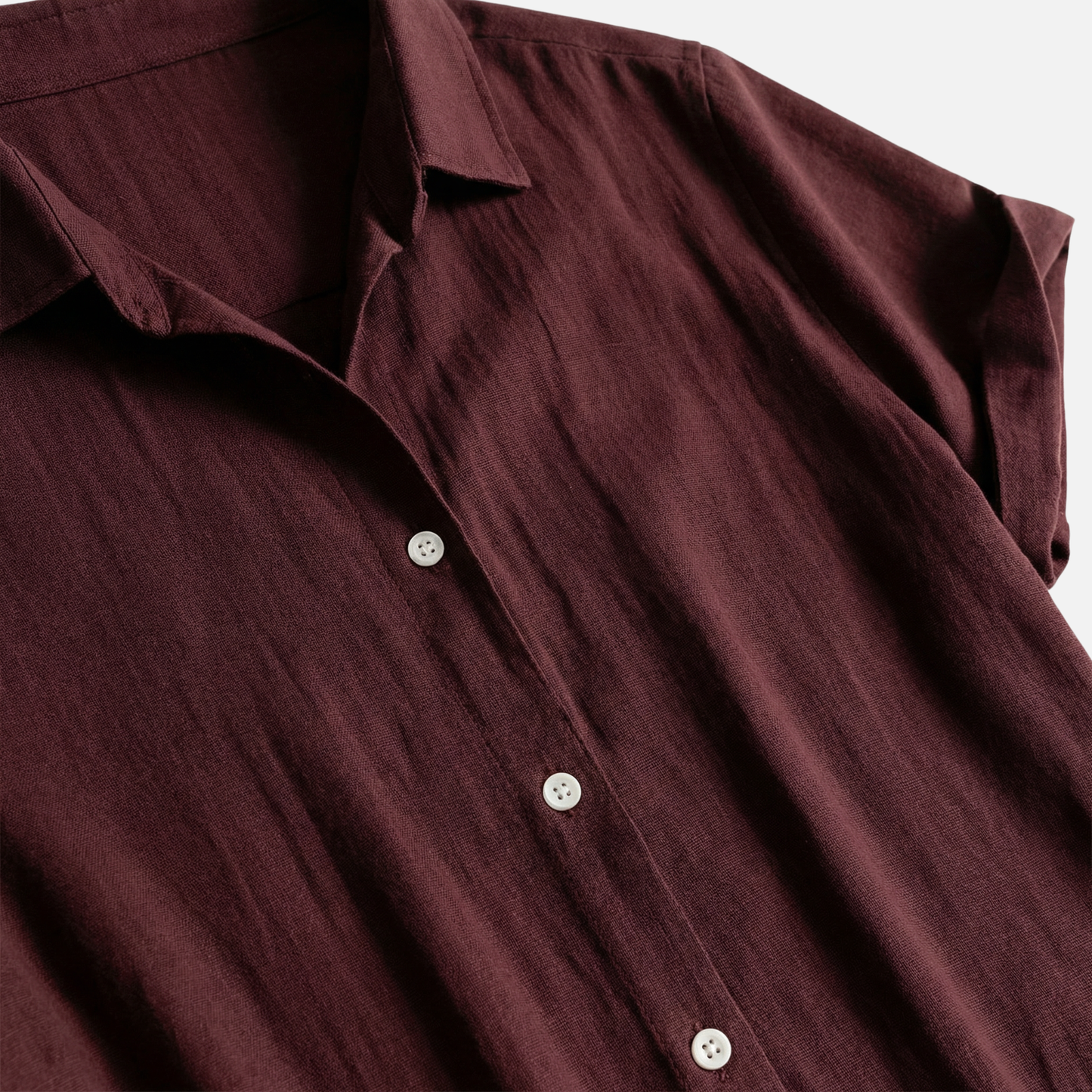 Conjunto ligero y casual de lino para hombre con cierre de botones y bolsillos