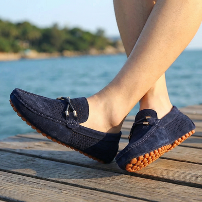 Mocasines casuales transpirables – Zapatos slip-on con perforaciones para hombre