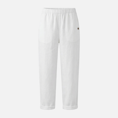 Pantalón transpirable de lino y algodón – Corte holgado para hombre