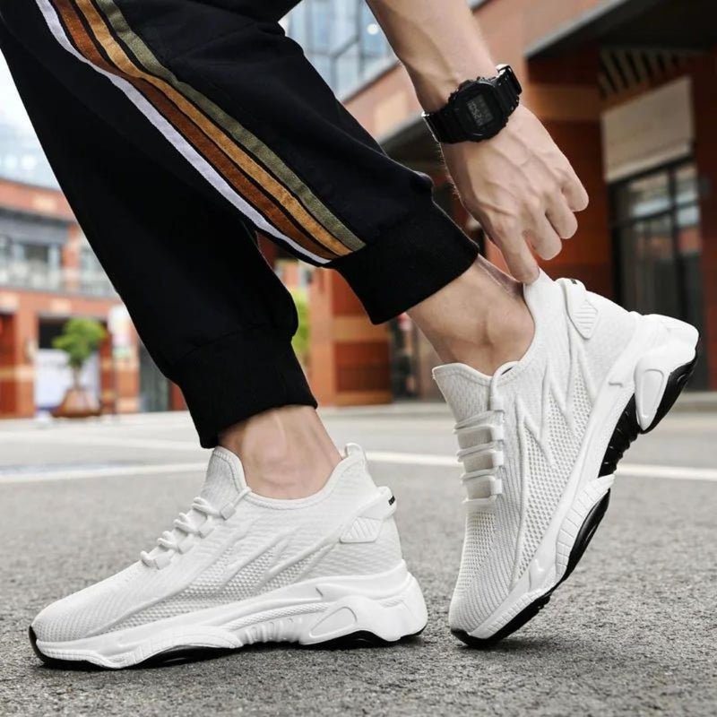 Zapatillas transpirables con elevación en el talón para hombre