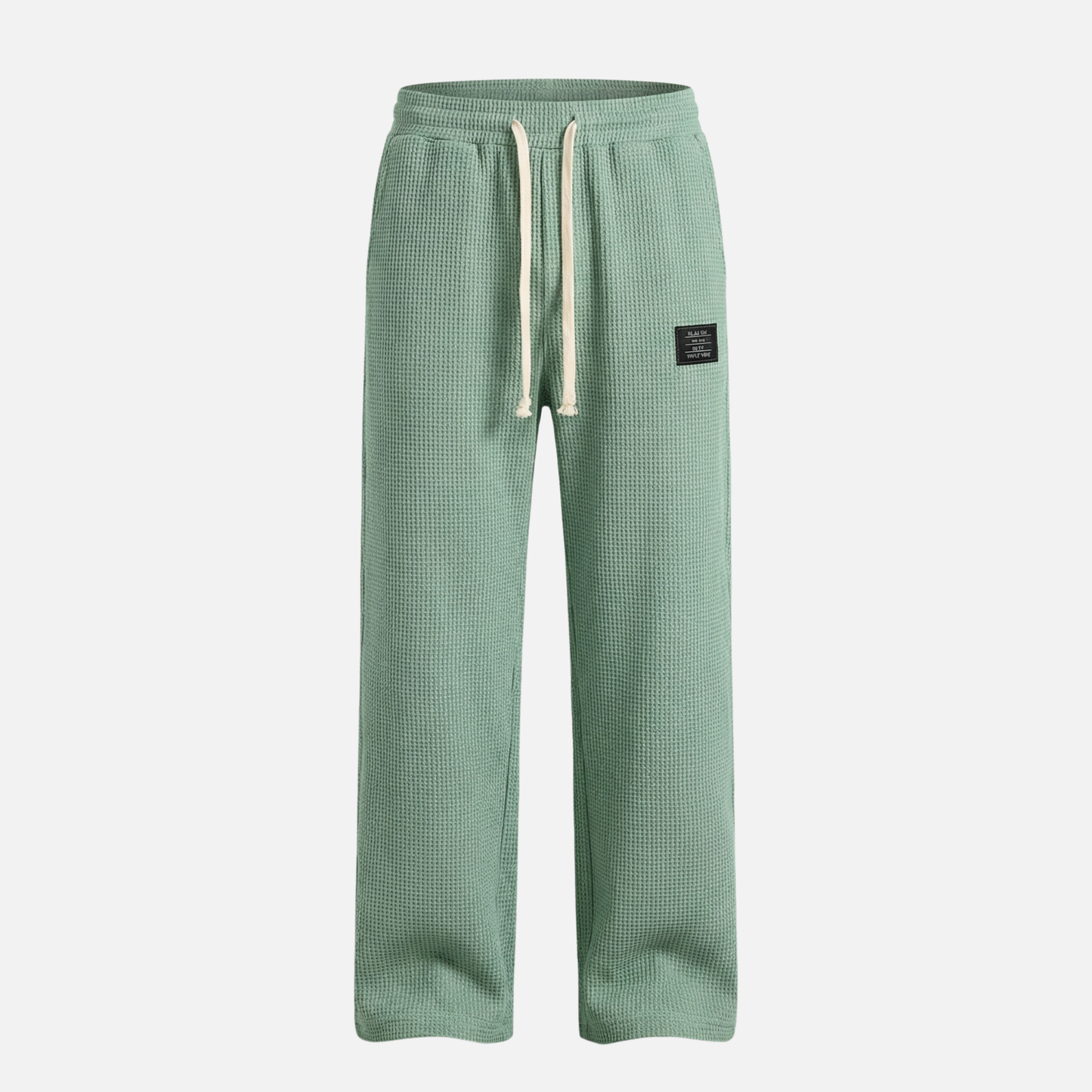 Pantalones lounge de punto waffle transpirables con bolsillos para caballeros