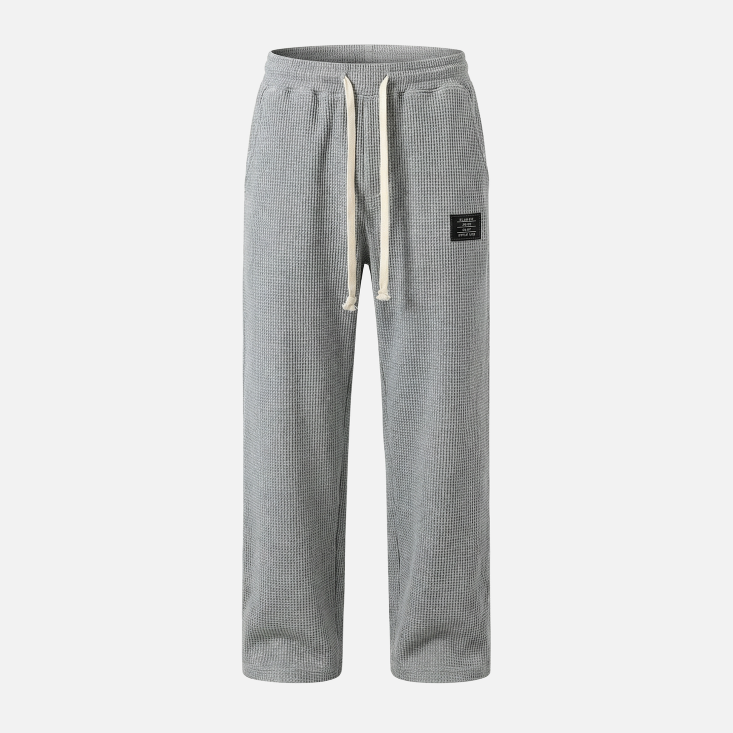 Pantalones lounge de punto waffle transpirables con bolsillos para caballeros
