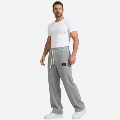 Pantalones lounge de punto waffle transpirables con bolsillos para caballeros