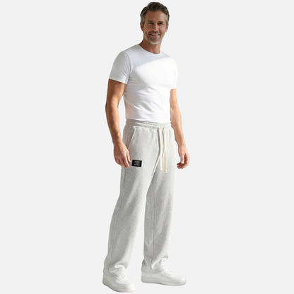 Pantalones lounge de punto waffle transpirables con bolsillos para caballeros