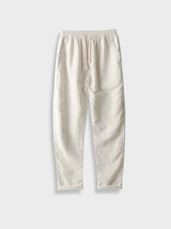 Conjunto transpirable de lino para el verano para hombre