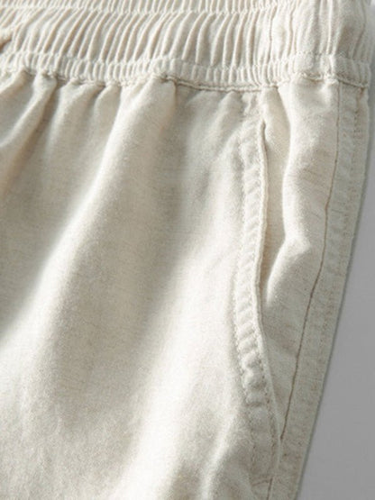 Conjunto transpirable de lino para el verano para hombre