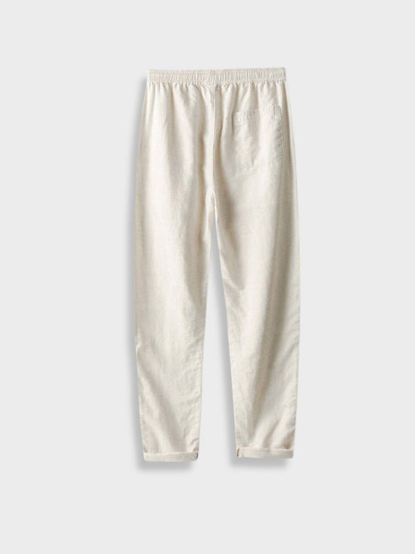 Conjunto transpirable de lino para el verano para hombre