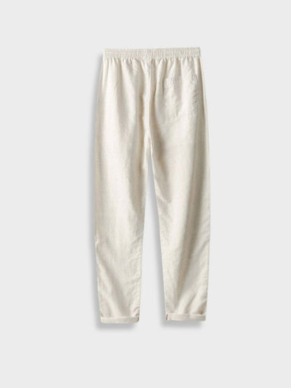Conjunto transpirable de lino para el verano para hombre