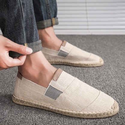Alpargatas de algodón con suela de cuerda para hombre