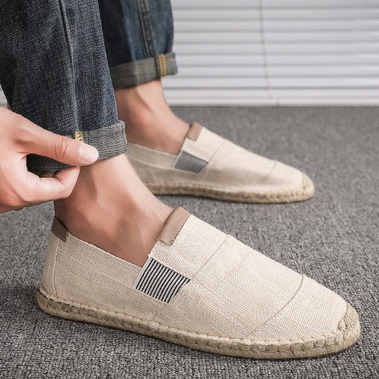 Alpargatas de algodón con suela de cuerda para hombre