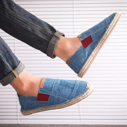 Alpargatas de algodón con suela de cuerda para hombre