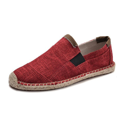 Alpargatas de algodón con suela de cuerda para hombre