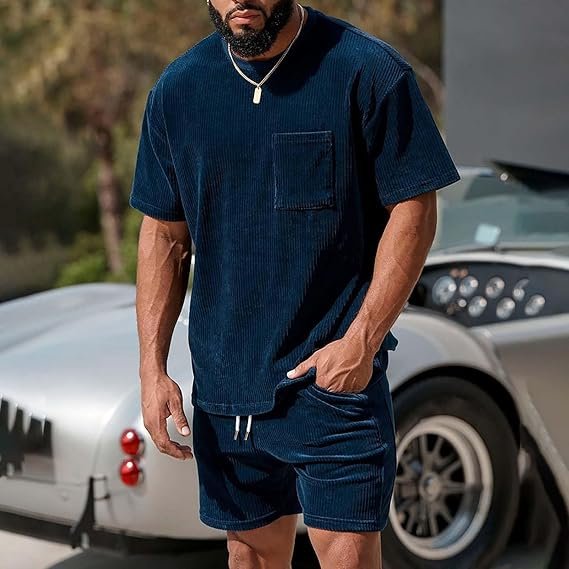 Conjunto de algodón con corte oversize para hombre