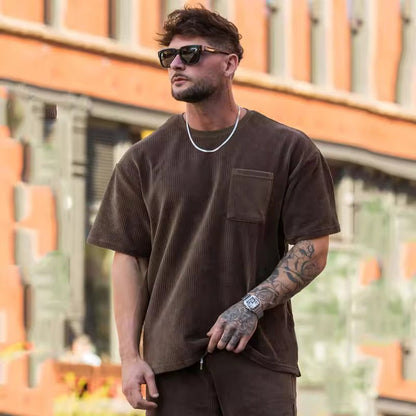 Conjunto de algodón con corte oversize para hombre