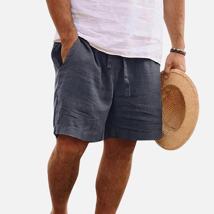 Shorts de algodón con cordón para el verano para hombre