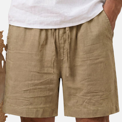 Shorts de algodón con cordón para el verano para hombre