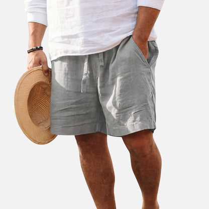 Shorts de algodón con cordón para el verano para hombre