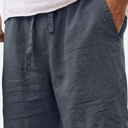 Shorts de algodón con cordón para el verano para hombre