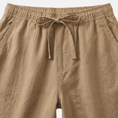 Shorts de algodón con cordón para el verano para hombre