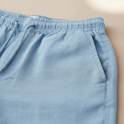 Shorts de algodón con cordón para el verano para hombre
