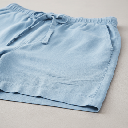 Shorts de algodón con cordón para el verano para hombre