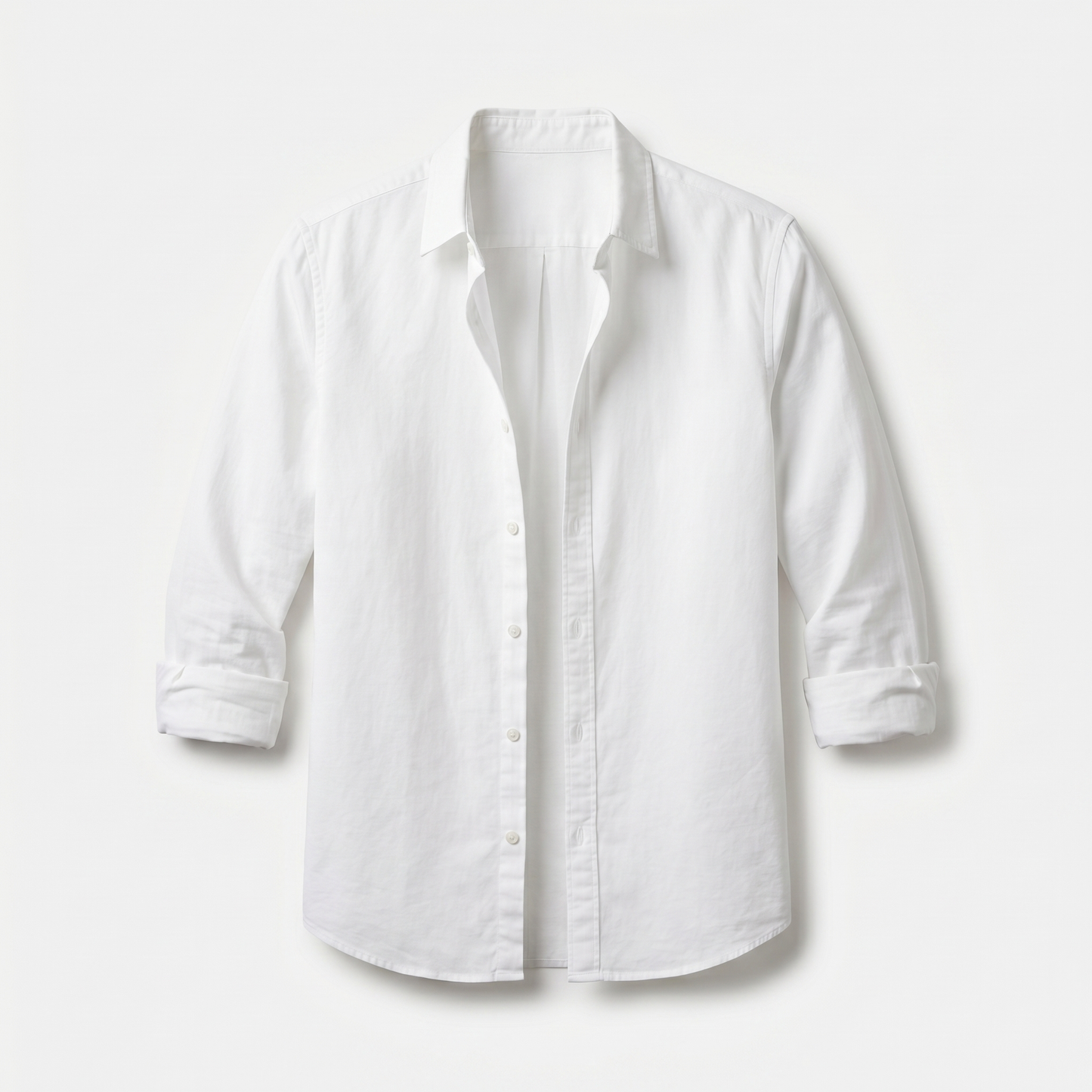 Sobrecamisa de algodón con mangas remangadas y corte casual para hombre