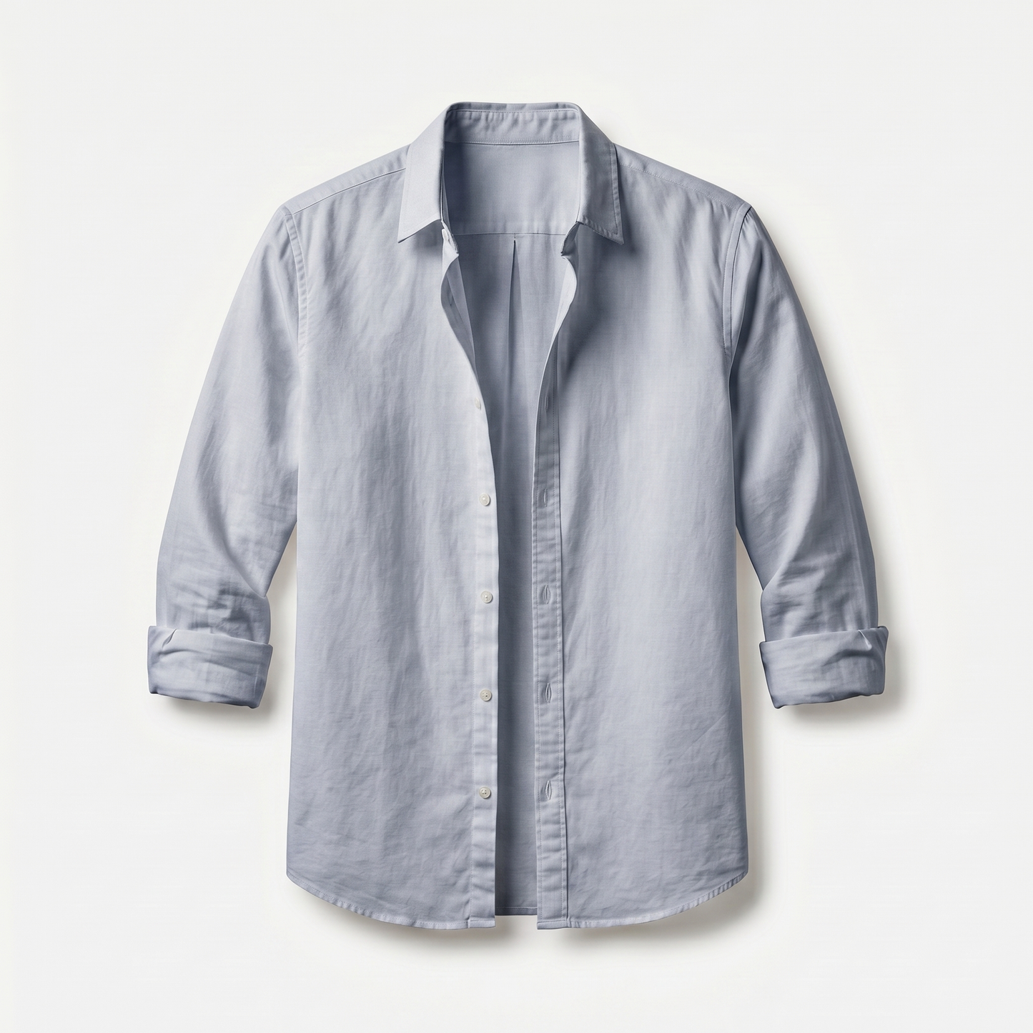 Sobrecamisa de algodón con mangas remangadas y corte casual para hombre