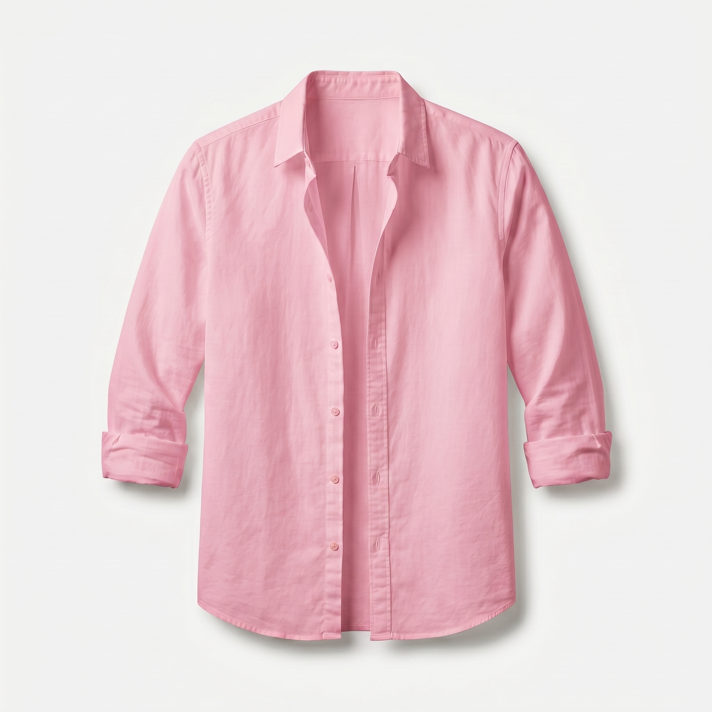 Sobrecamisa de algodón con mangas remangadas y corte casual para hombre