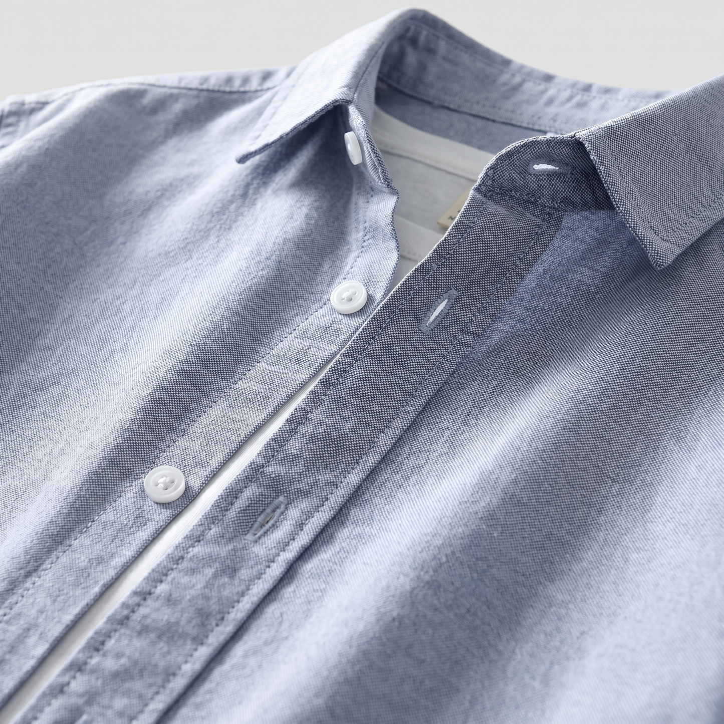 Sobrecamisa de algodón con mangas remangadas y corte casual para hombre