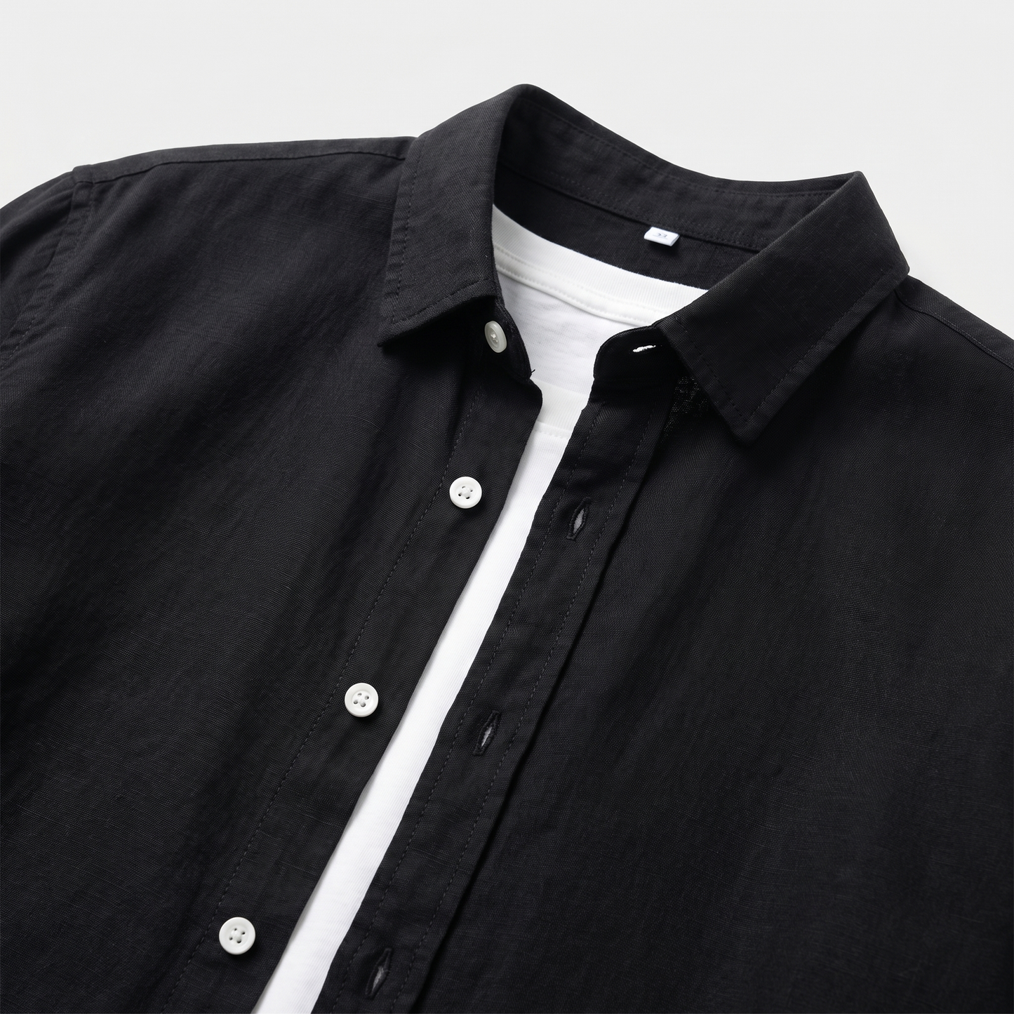 Sobrecamisa de algodón con mangas remangadas y corte casual para hombre