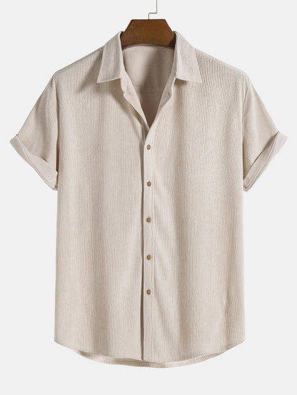 Conjunto de pantalones cortos y camisa de algodón para hombre