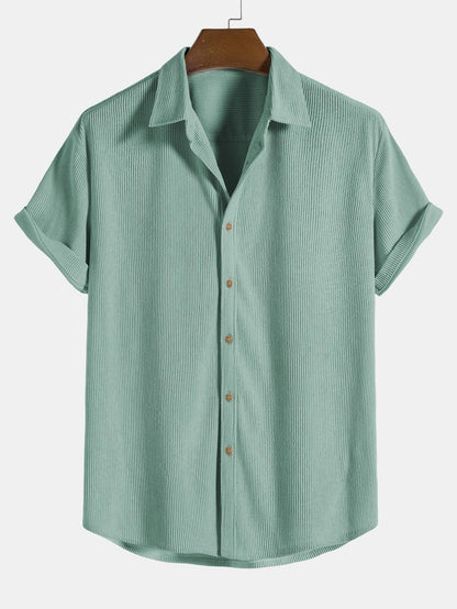 Conjunto de pantalones cortos y camisa de algodón para hombre