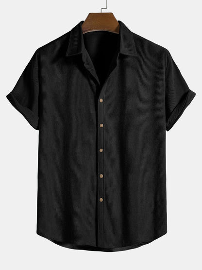 Conjunto de pantalones cortos y camisa de algodón para hombre