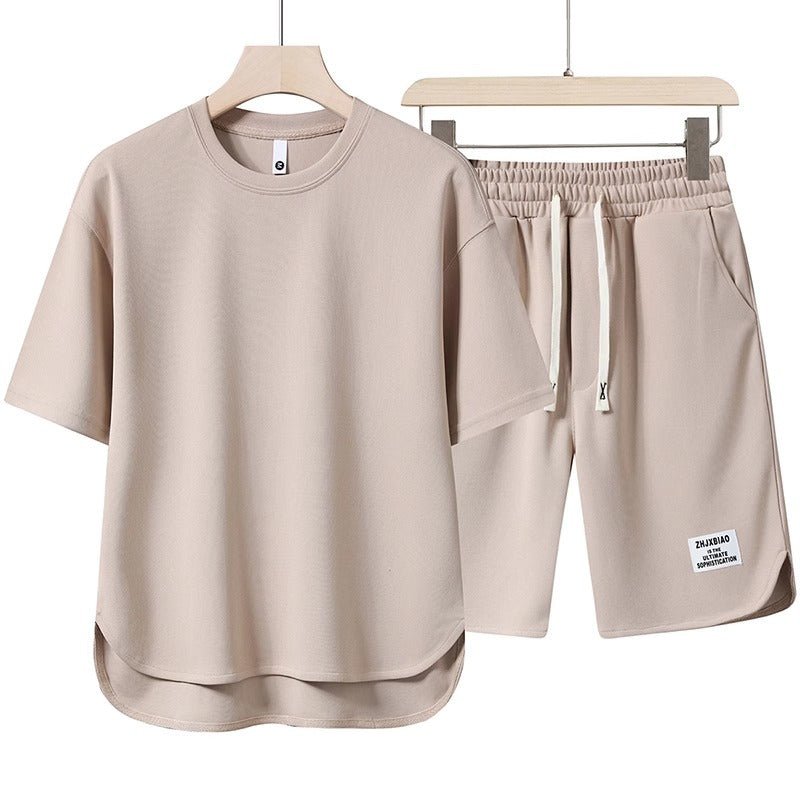 Conjunto de camiseta y pantalones cortos de algodón para hombre