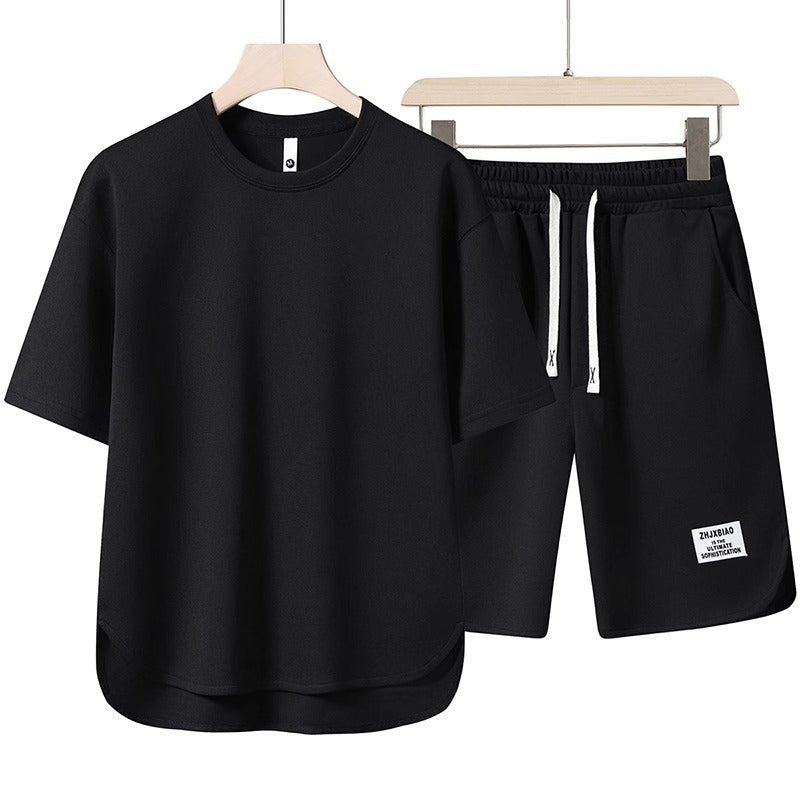 Conjunto de camiseta y pantalones cortos de algodón para hombre