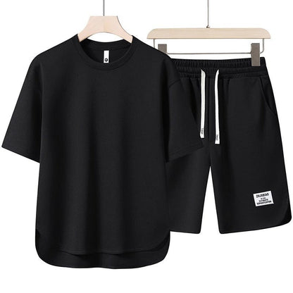 Conjunto de camiseta y pantalones cortos de algodón para hombre
