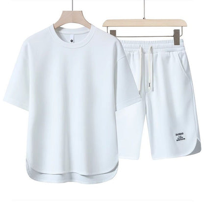 Conjunto de camiseta y pantalones cortos de algodón para hombre