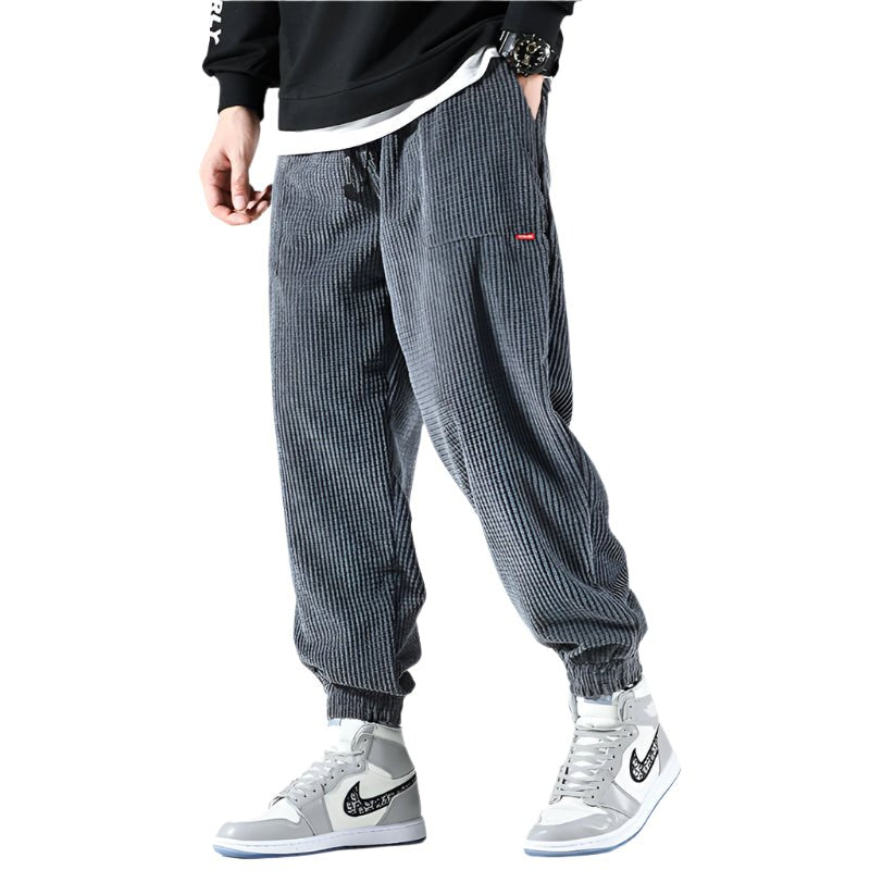 Pantalón de pana de algodón corte regular para hombre
