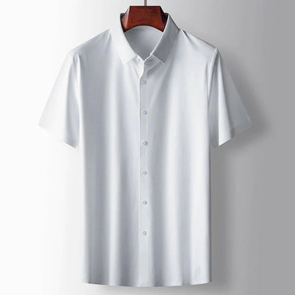 Camisa de algodón con botonadura completa para hombre