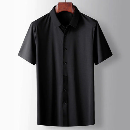 Camisa de algodón con botonadura completa para hombre