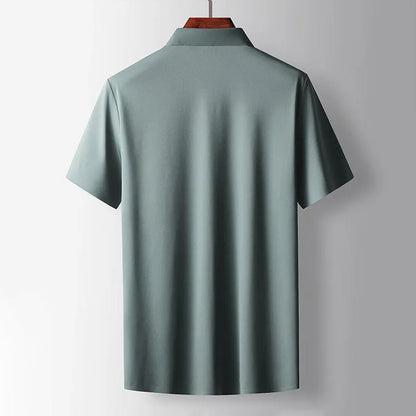 Camisa de algodón con botonadura completa para hombre