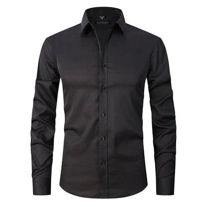 Camisa de algodón sin planchar corte regular para hombre
