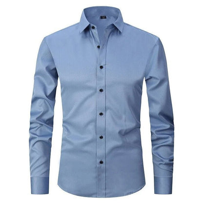 Camisa de algodón sin planchar corte regular para hombre