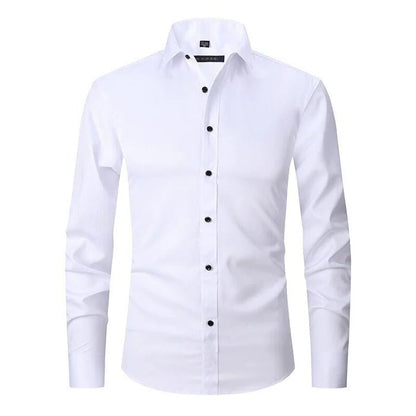 Camisa de algodón sin planchar corte regular para hombre