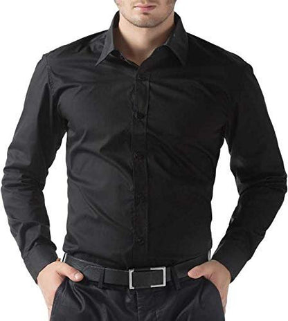 Camisa de algodón sin planchar corte regular para hombre
