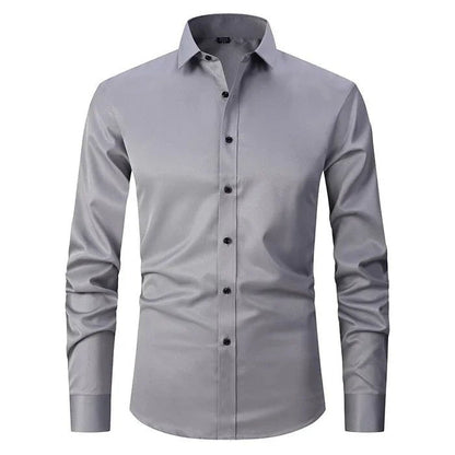 Camisa de algodón sin planchar corte regular para hombre
