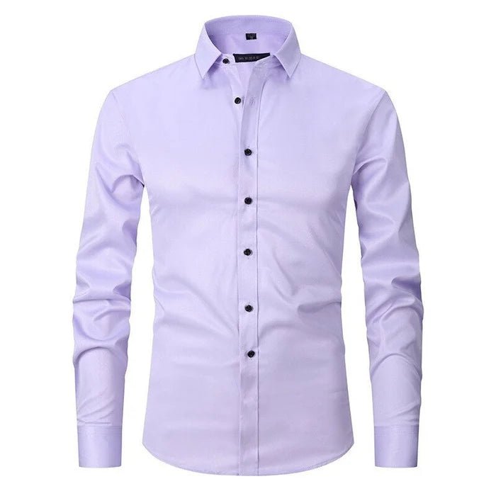 Camisa de algodón sin planchar corte regular para hombre